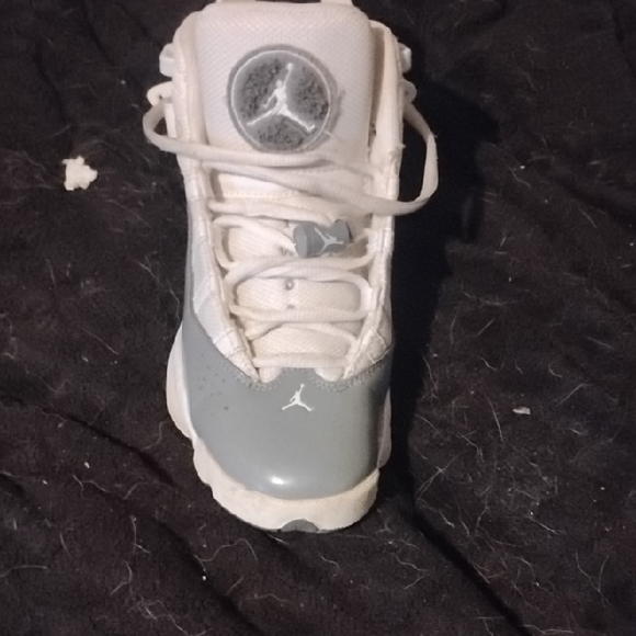 Jordan Women's Athletic Shoes in White and Gray - Picture 1 of 2